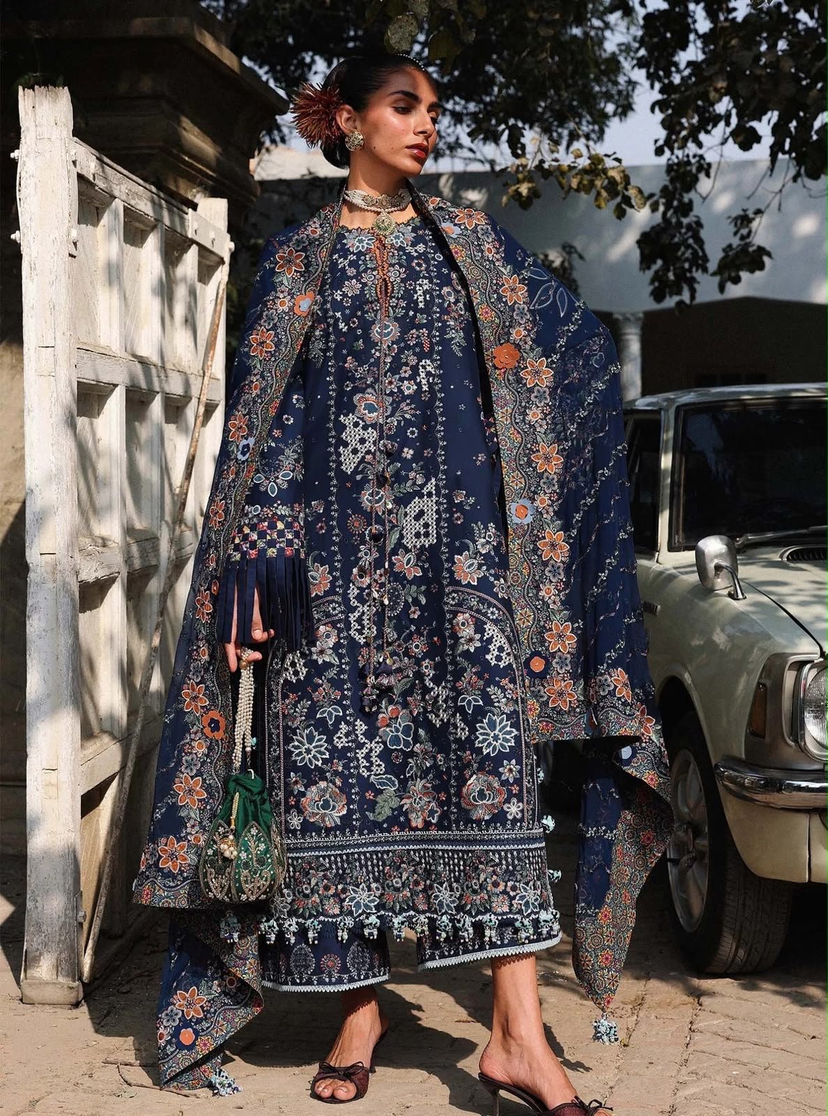 LUXURY DHANAK 3-PIECE — HUSSAIN REHAR - Replica